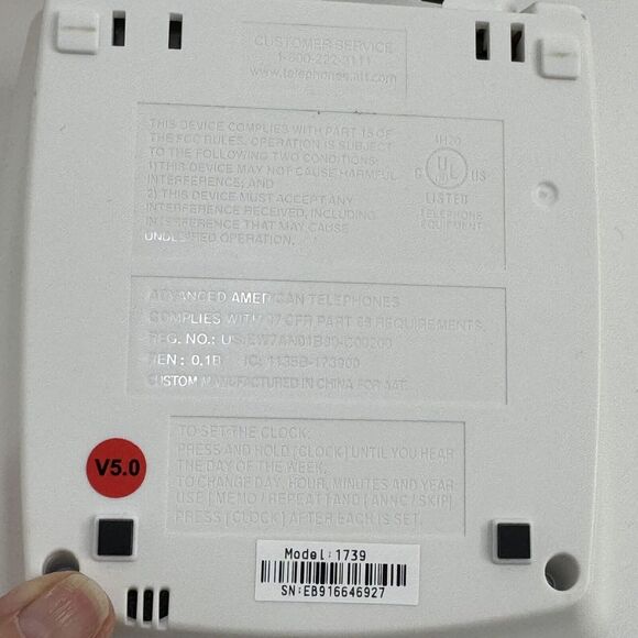 AT&T 1739 Digital Answering Machine System - working condition. - Picture 6 of 6